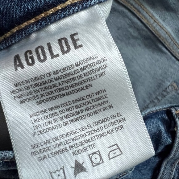Agolde Nico High Rise Slim Jeans Medium Wash Denim Casual A093F-1140 Women’s 29